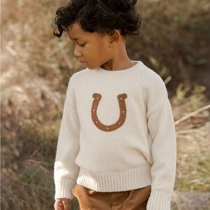 Rylee + Cru Cassidy Sweater Horseshoe Unisex Sz 6/7y